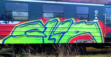 Graffiti Train in Kozia Góra - Photo by eliano1