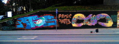 Graffiti Wall in Skórka - Photo by eliano1 - Elia, Neos, MOST (2014)