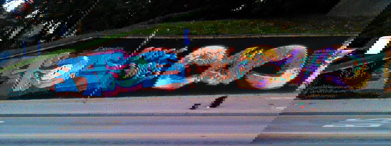 Graffiti Wall in Skórka - Photo by eliano1 - Elia, Neos, MOST (2014)