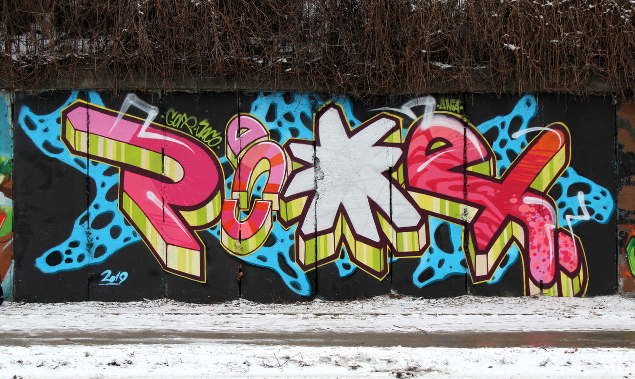 Graffiti Wall in Olsztyn - Photo by eliano1 - full, colour, hall (2019)