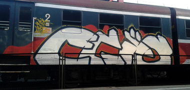 Graffiti Train in Warsaw - Photo by eliano1 (2015)