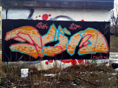 Graffiti Wall in Gmina Rawa Mazowiecka - Photo by eliano1 (2015)