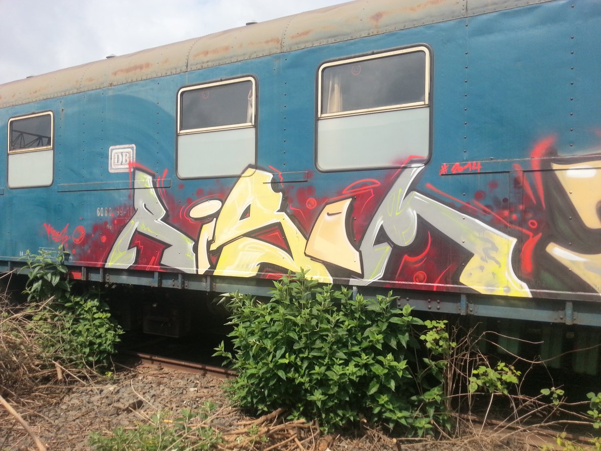 Graffiti Train - Photo by emilyerdbeere - risom, fbs, karlsruhe