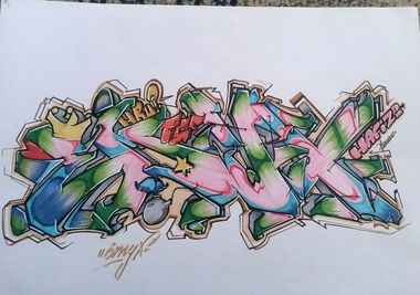 Graffiti Sketch in Gölcük - Photo by emyxLove - emyx, graffiti, sketch (2014)