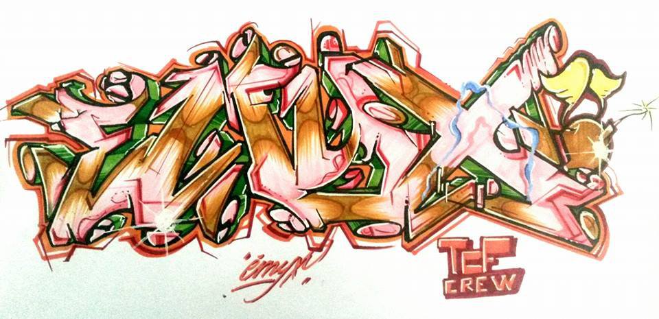 Graffiti Sketch in ?zmit - Photo by emyxLove - emyx, graffiti, sketch (2014)