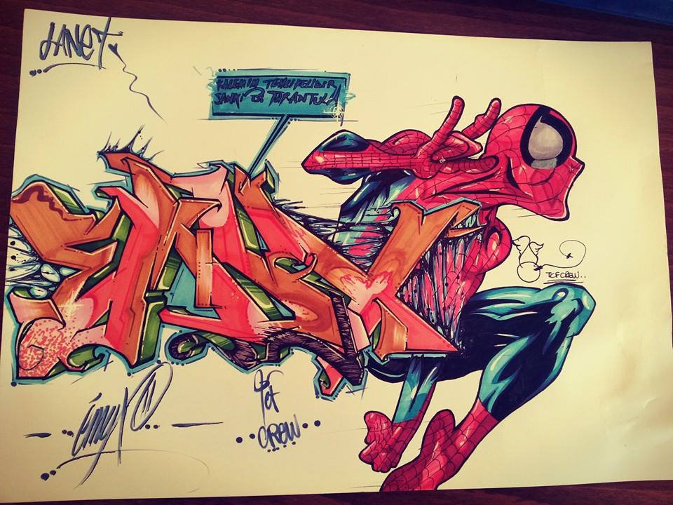 Graffiti Sketch in ?zmit - Photo by emyxLove - emyx, graffiti, sketch (2014)