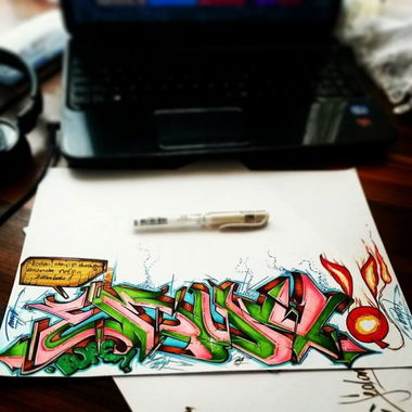 Graffiti Sketch in Bursa - Photo by emyxLove - emyx, colorful (2014)