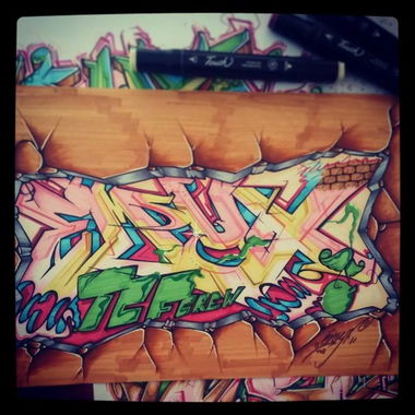 Graffiti Sketch in Adapazar? - Photo by emyxLove - emyx, walls, crash (2014)