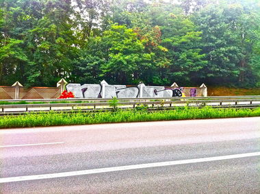 Graffiti Bombing - Photo by energis - NRG, Trust, Rosk (2012)