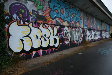 Graffiti Wall - Photo by energis - Rosk, Kash, Trust (2015)