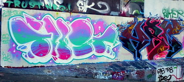 Graffiti Wall - Photo by energis - Trust, Beks, NRG (2012)