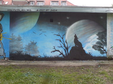 Graffiti Street Art in Elblag - Photo by enzym - enzym, streetart, wolf