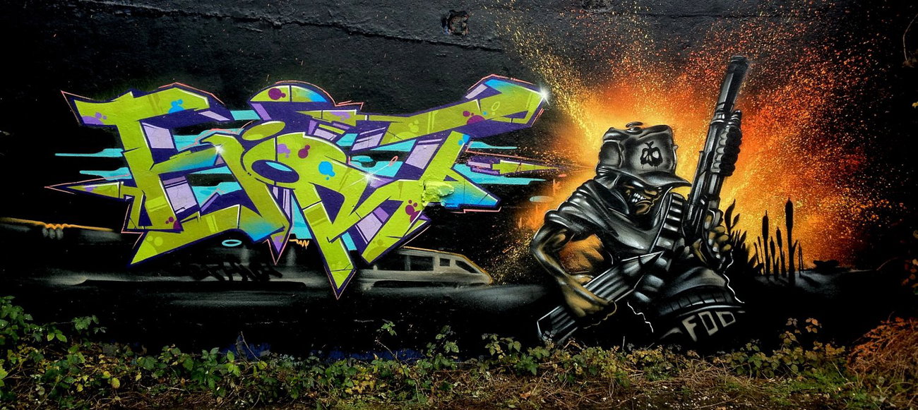 Graffiti Wall - Photo by ephiq - fjort, ephiq