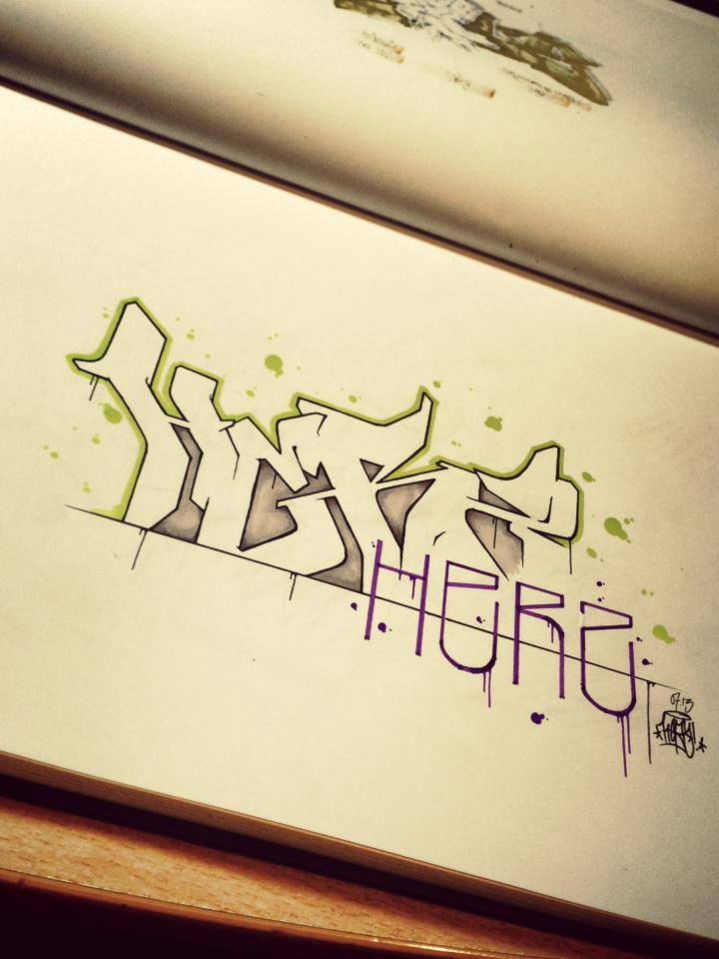 Graffiti Sketch in München - Photo by epos32_aka_herz - epos, 32, herz