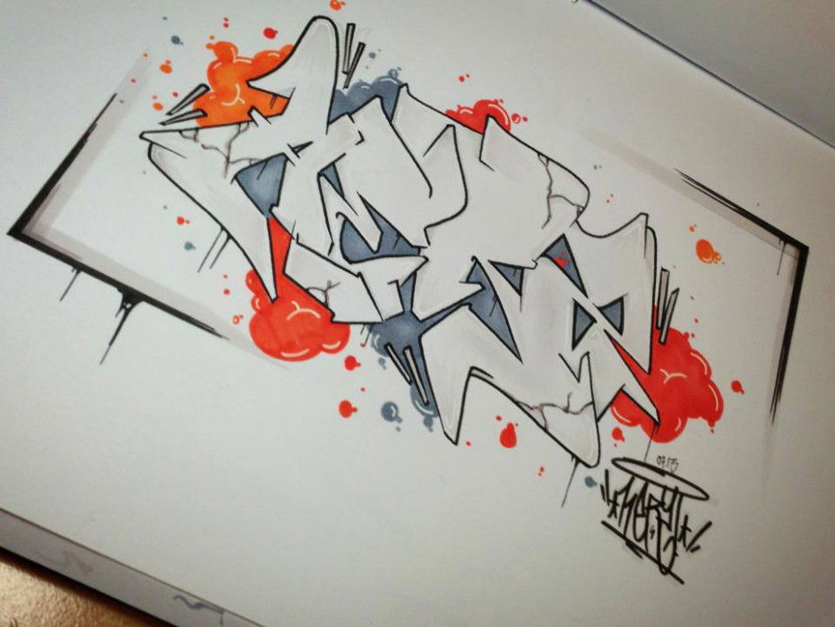Graffiti Sketch in München - Photo by epos32_aka_herz - epos, 32, herz