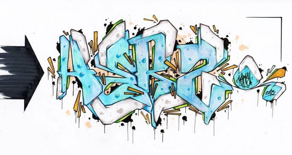 Graffiti Sketch in München - Photo by epos32_aka_herz - Epos, 32, herz (2013)