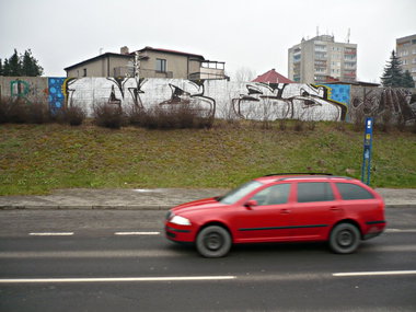 Graffiti Bombing in Rybnik - Photo by esceer - reks, sher, baner