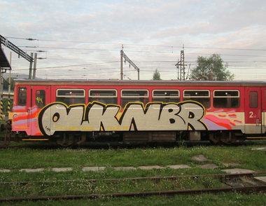 Graffiti Train - Photo by esceer - olk, nbr, crews