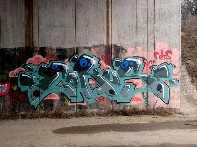 Graffiti Wall in mannheim - Photo by escyOne - cokus, cks, 12