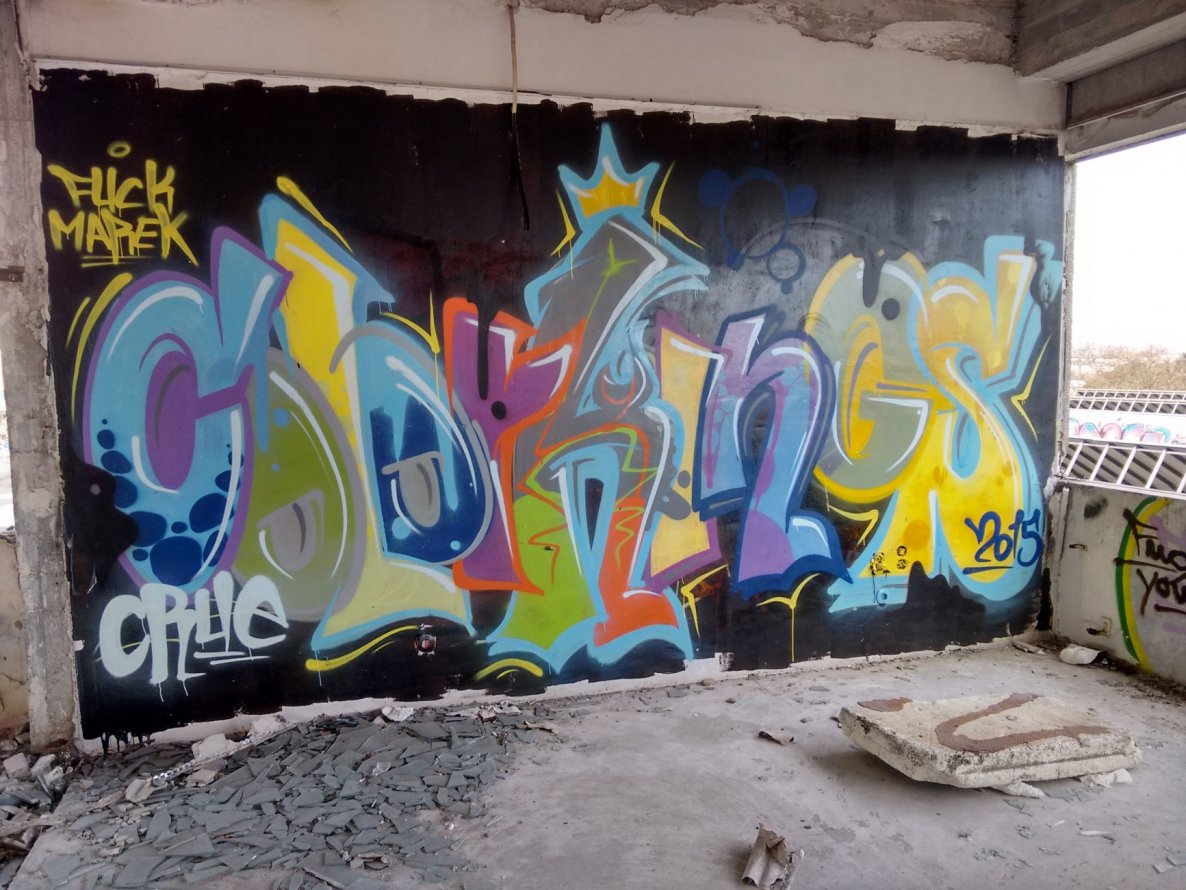 Graffiti Wall in Manneim - Photo by escyOne - colorkings, mannheim (2015)