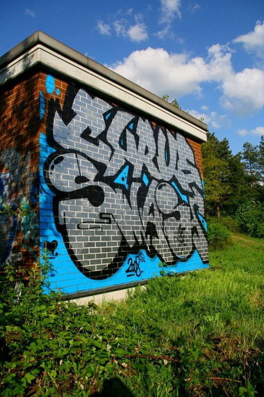 Graffiti Bombing in Germany - Photo by escyOne - cyrus, smash, mannheim
