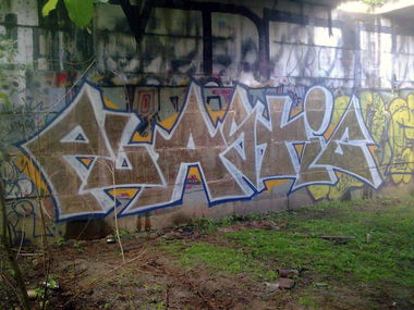 Graffiti Wall in Vilnius - Photo by eser - plastic, eser, vilnius (2016)