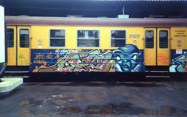 Graffiti Train in Gliwice - Photo by eurT