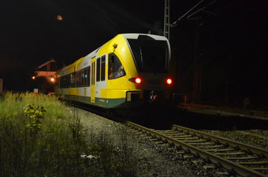Graffiti Train - Photo by exBahner - night, train