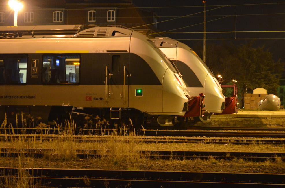 Graffiti Train - Photo by exBahner - leipzig, train, night