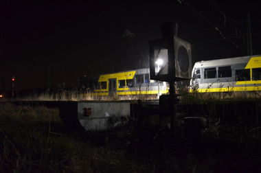 Graffiti Train - Photo by exBahner - night, train