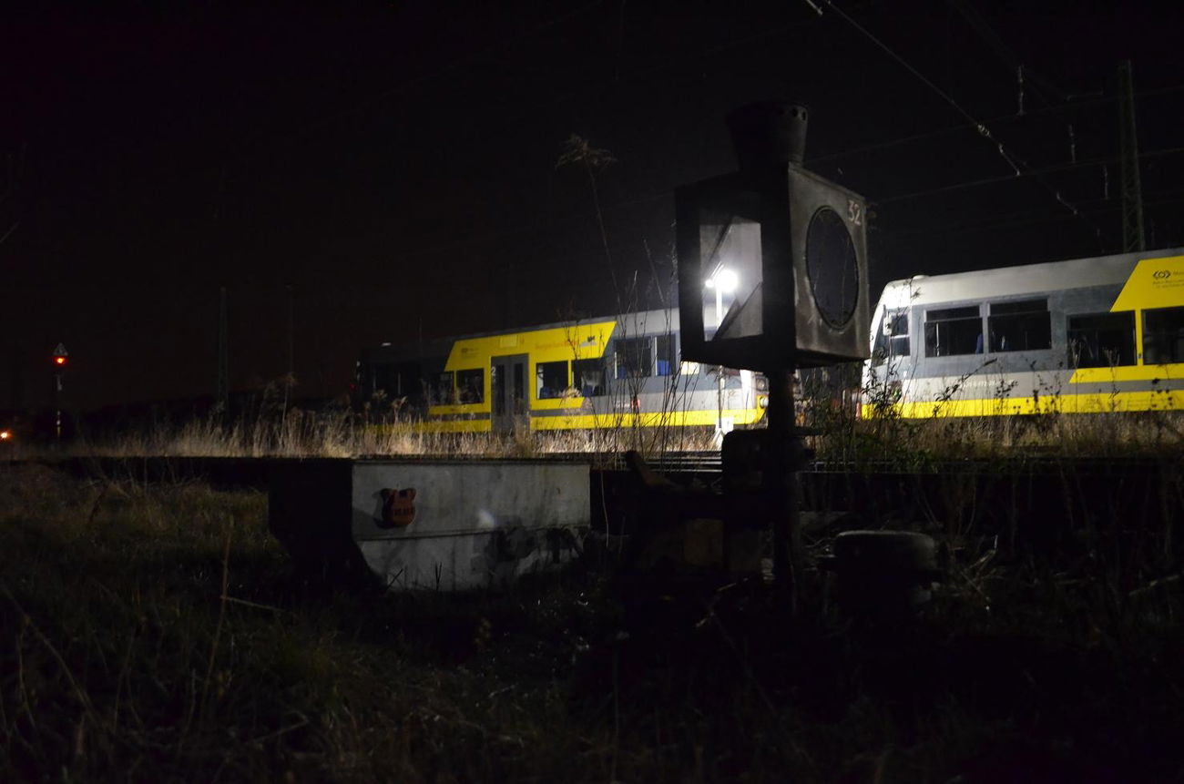 Graffiti Train - Photo by exBahner - night, train