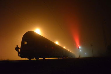 Graffiti Train - Photo by exBahner - night, train