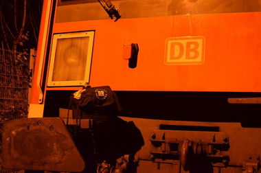 Graffiti Train - Photo by exBahner - night, train