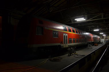 Graffiti Train - Photo by exBahner - night, train