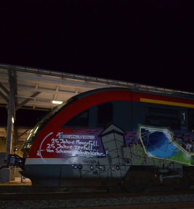 Graffiti Train - Photo by exBahner - Stilllegung, Döbeln, Meißen