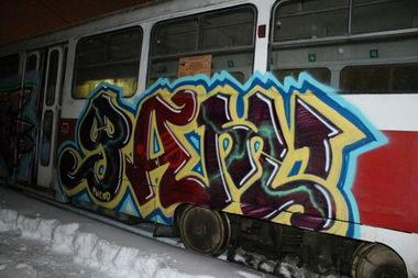 Graffiti Train - Photo by fam1