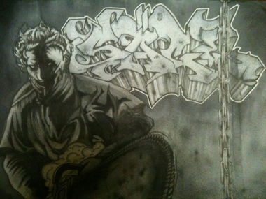 Graffiti Sketch - Photo by fester - Säge, Sketch, Copic (2013)