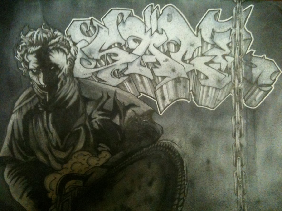 Graffiti Sketch - Photo by fester - Säge, Sketch, Copic (2013)