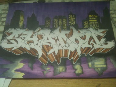 Graffiti Sketch - Photo by fester - shadow, battle, sketch
