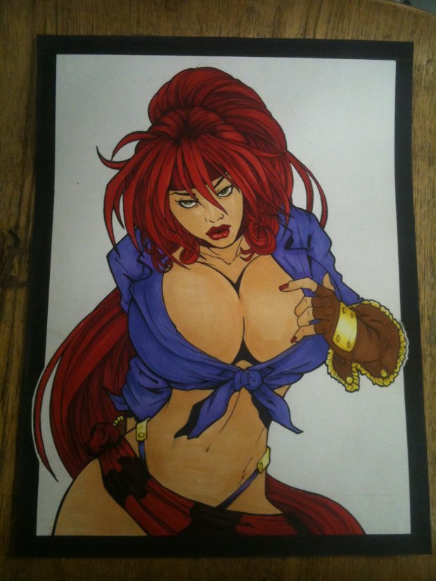 Graffiti Sketch - Photo by fester - Red, Monika, Copic (2013)