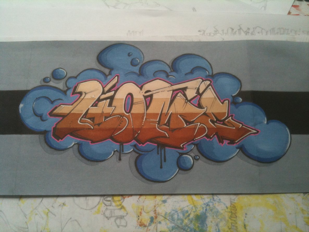 Graffiti Sketch - Photo by fester - Home, Copic, Sketch (2013)