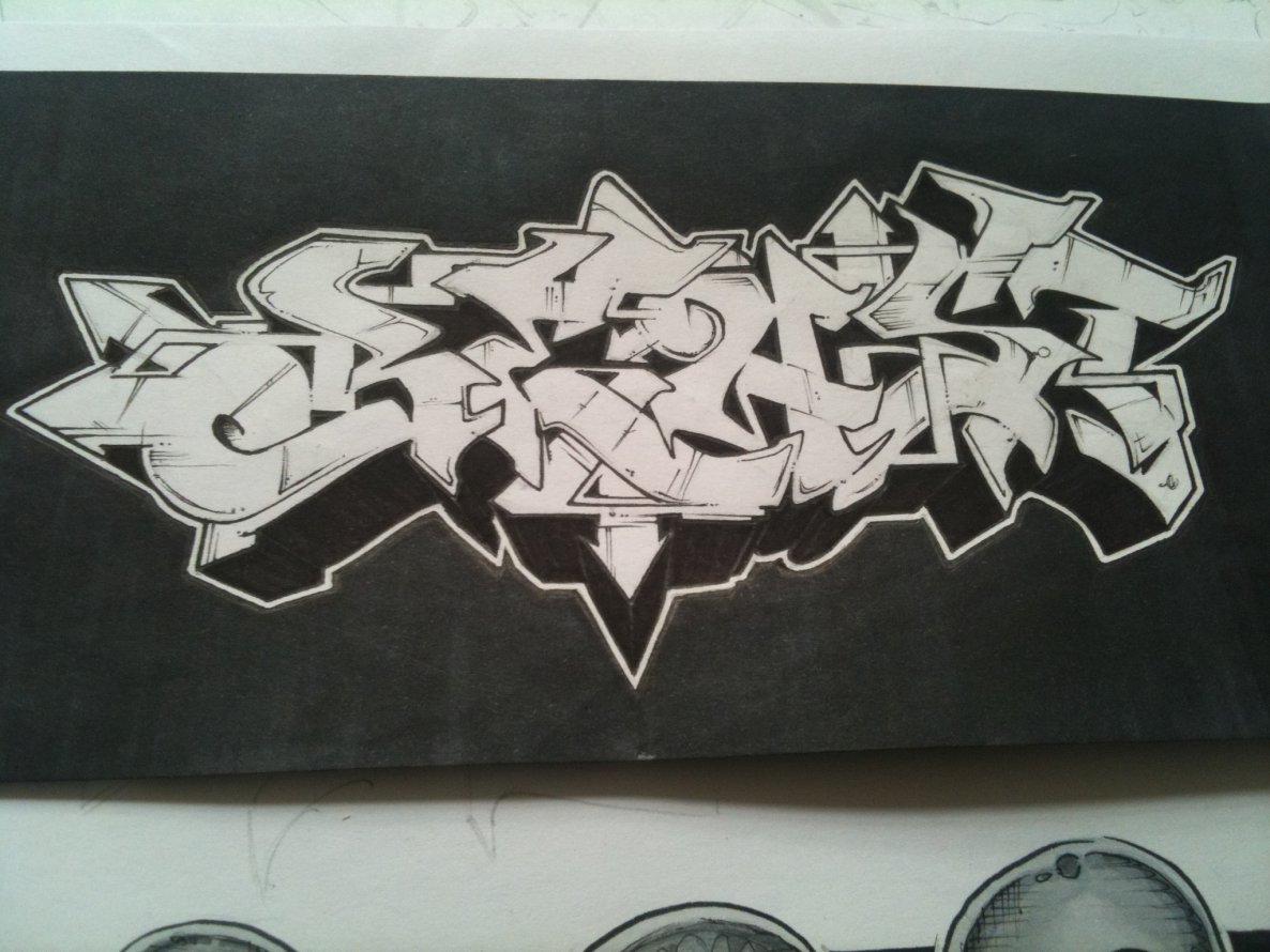 Graffiti Sketch - Photo by fester - Beast, Copic, Sketch (2012)