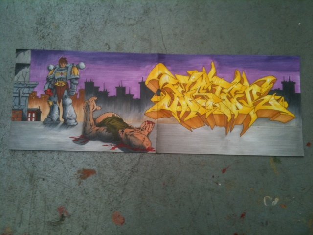 Graffiti Sketch - Photo by fester - fester, sketch, copic (2012)