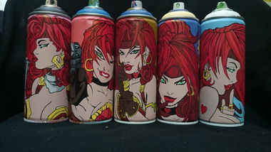 Graffiti Artwork - Photo by fester - Red, Monica, Cans (2014)