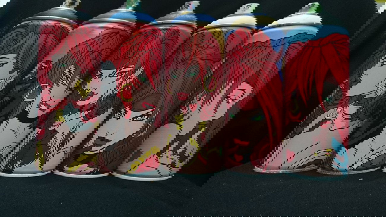 Graffiti Artwork - Photo by fester - Red, Monica, Cans (2014)