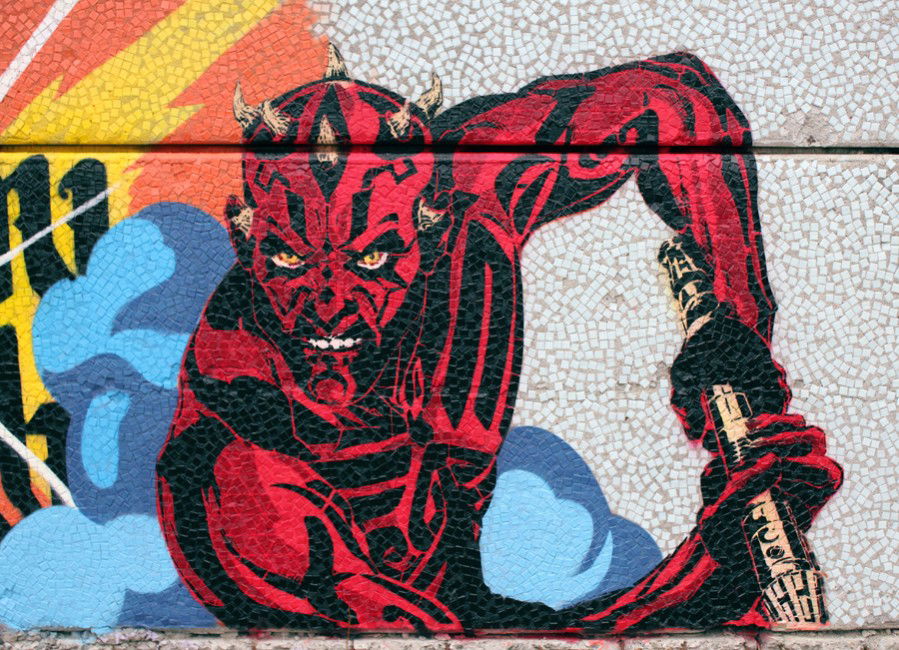 Graffiti Street Art in blagoveshensk - Photo by fi