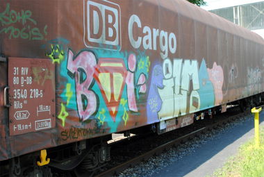Graffiti Train in Dortmund - Photo by firstlovegraffi - ilmc, ilm, best (2012)