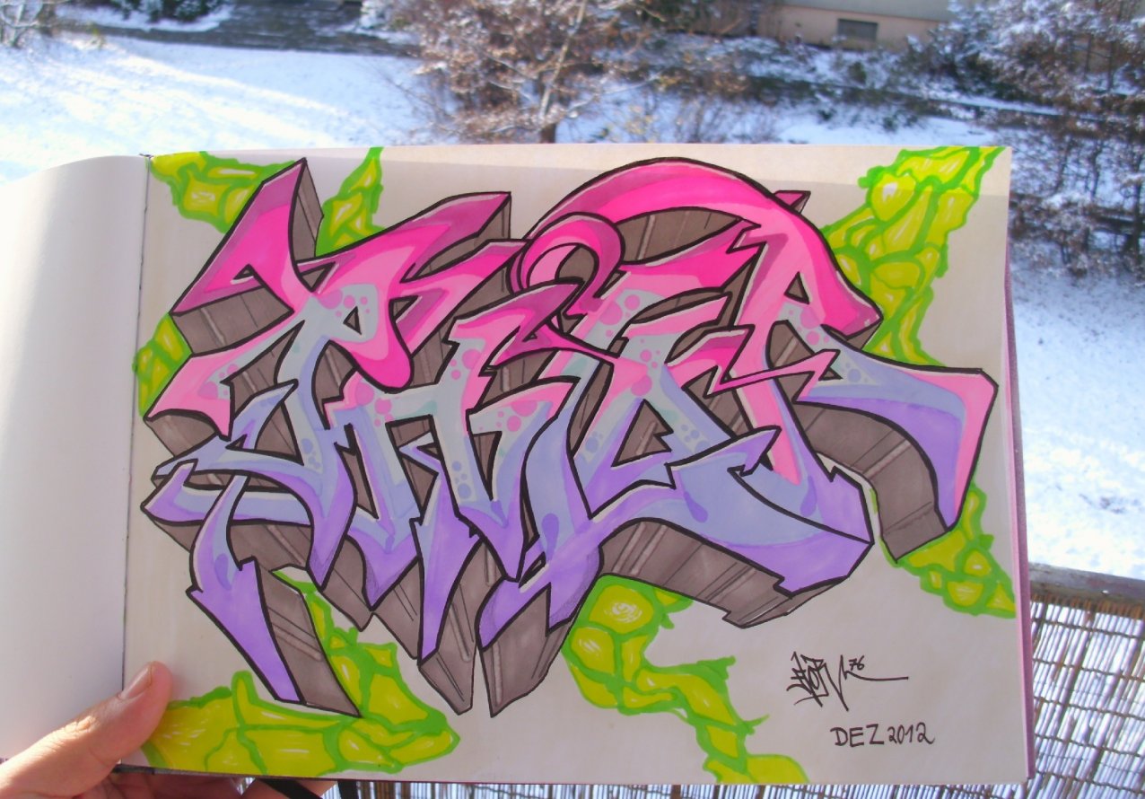 Graffiti Sketch in Frankfurt - Photo by flor76 - Flor, Flor76, Phlor76 (2012)