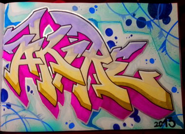Graffiti Sketch in Russia - Photo by flor76 - Akire (2013)