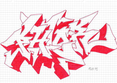 Graffiti Sketch in St Anton - Photo by flor76 - phlor, flor (2013)